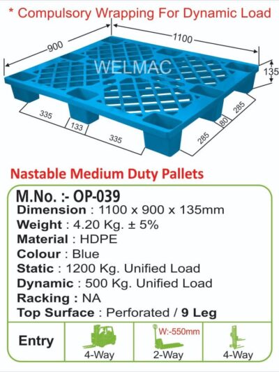 Nastable Medium Duty Pallets (OP – 039)