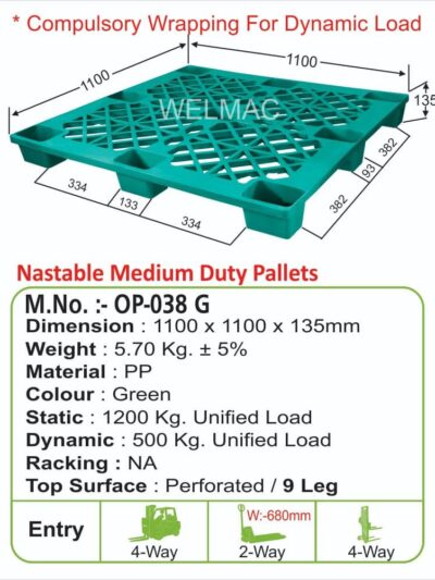 Nastable Medium Duty Pallets (OP – 038 G)