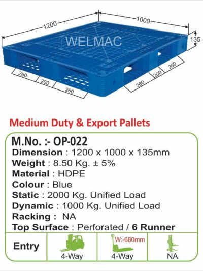 Medium Duty & Expoer Pallets ( OP – 022 )